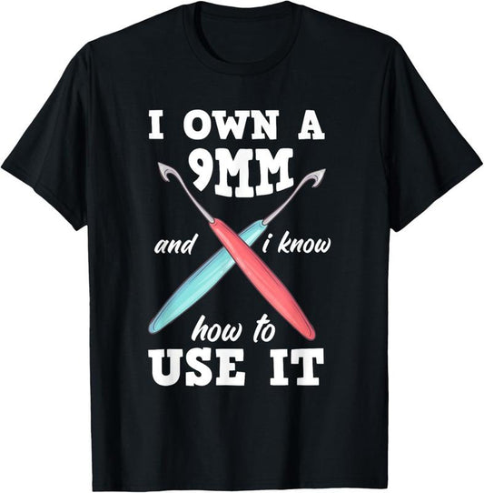 100% Cotton Funny Crocheting Crochet T-Shirt