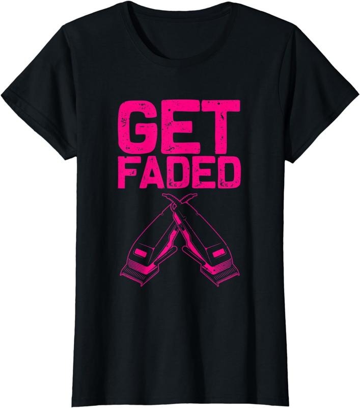 [100% Cotton]Funny Get Faded Barber Gift For Men Women Cool Hairstylist T-Shirt Hoodie, Sweatshirt | WearSparks.com