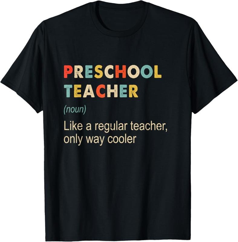 100% Cotton Funny Kindergarten Teacher Definition T-Shirt