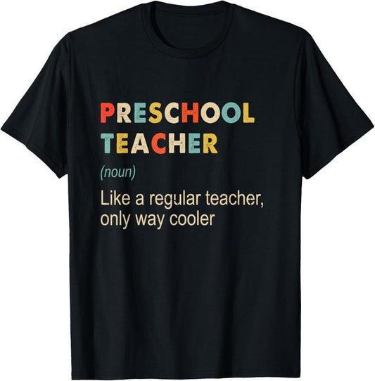 100% Cotton Funny Kindergarten Teacher Definition T-Shirt
