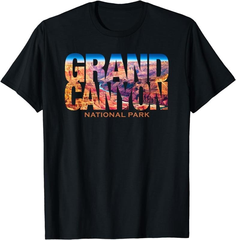 [100% Cotton]Grand Canyon National Park Photo Text Hiking Souvenir T-Shirt Hoodie, Sweatshirt | WearSparks.com