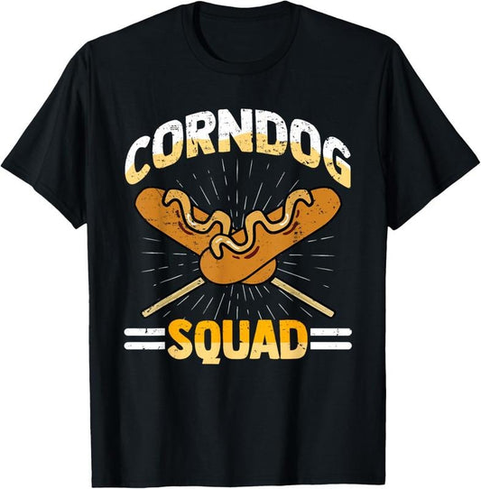 100% Cotton I LOVE CORNDOGS SQUAD, Carnival, Corn Dogs, Hot Dog T-Shirt