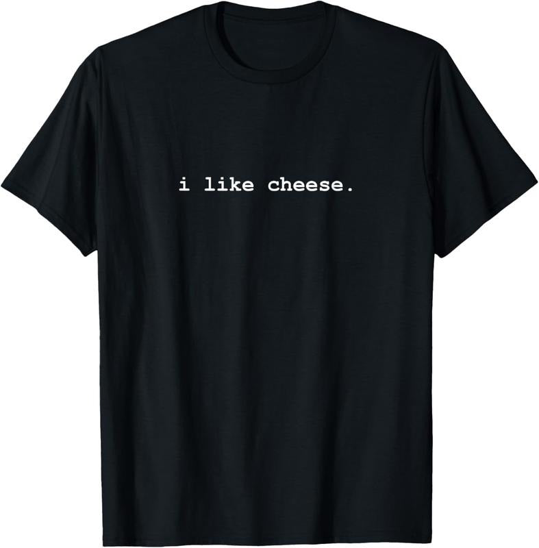 100% Cotton I Like Cheese Minimalist Funny T-Shirt T-Shirt