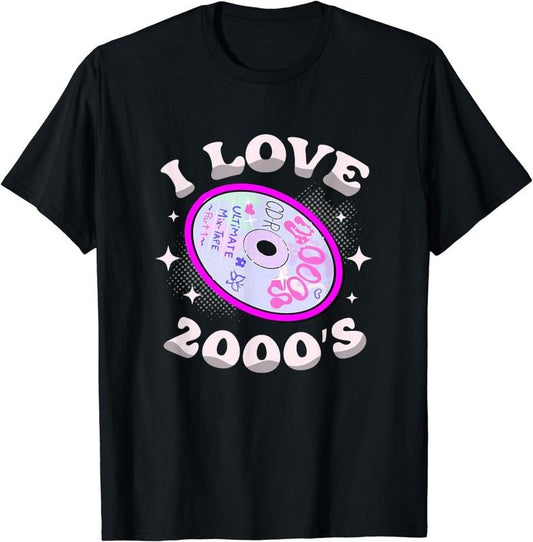 [100% Cotton]I Love 2000's Decade 2000 Era Millenium Vintage T-Shirt