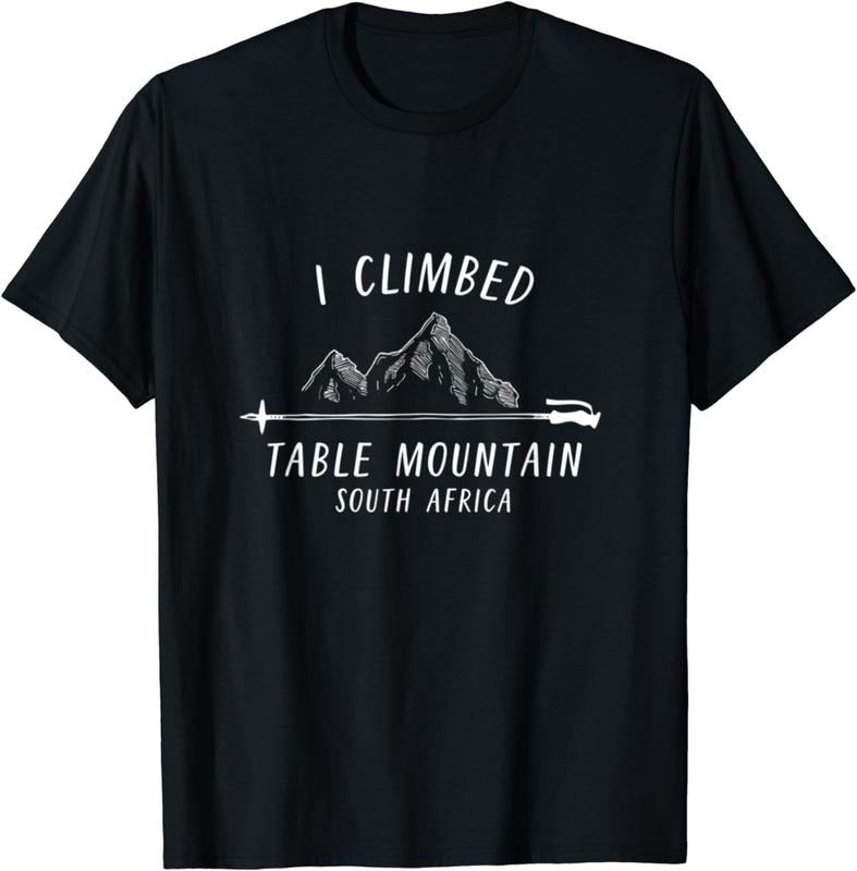 [100% Cotton]I climbed Table Mountain Climbing Nature Hiking South Africa T-Shirt Hoodie, Sweatshirt | WearSparks.com