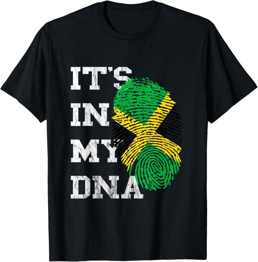 100% Cotton It Is In My DNA Jamaica Genetics Jamaican Roots T-Shirt