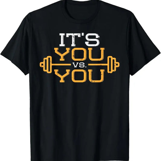 100% Cotton Its Vs You Workout Gym Workout Motivation Fitness Men Women T-Shirt