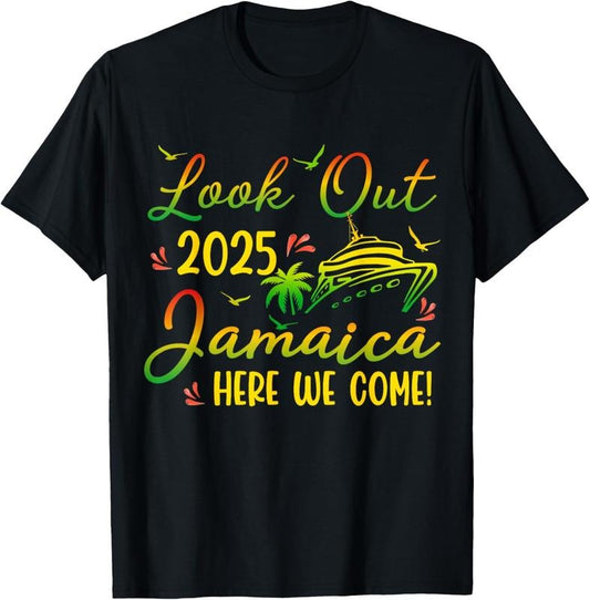 100% Cotton Jamaica Vacation 2025 Shirt Matching Jamaican Family T-Shirt