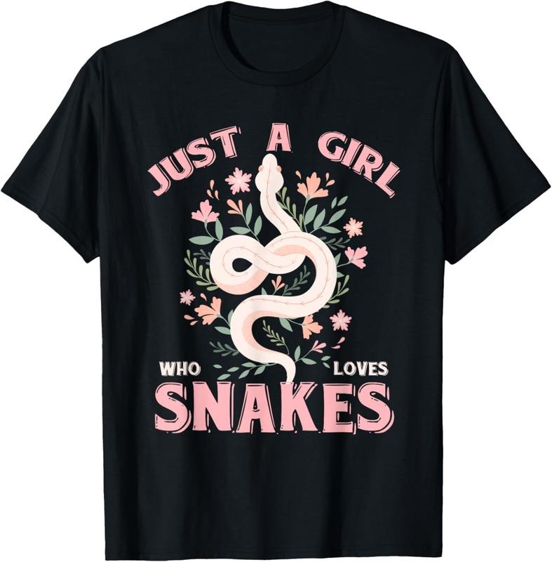 100% Cotton Just A Girl Who Loves Snakes T-Shirt