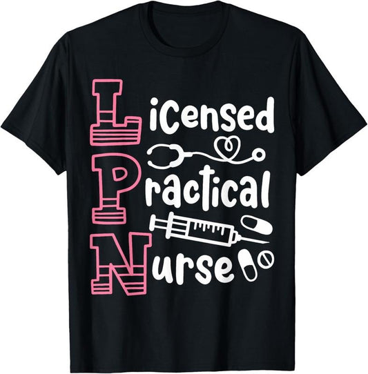 100% Cotton LPN Licensed Practical Nurse LPN T-Shirt
