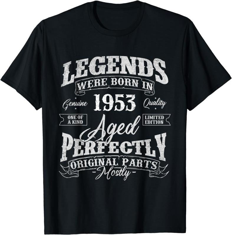 [100% Cotton]Legends Were Born In 1953 Year Of Birth Birthday T-Shirt Hoodie, Sweatshirt | WearSparks.com