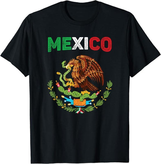 [100% Cotton]Mexico Flag Vintage Mexican Flag T-Shirt