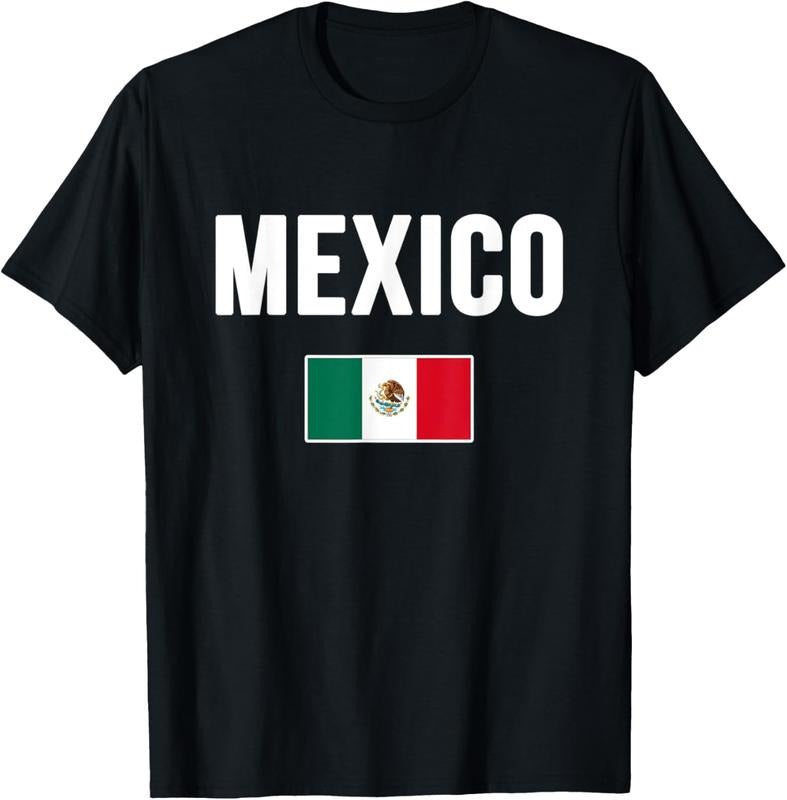 100% Cotton Mexico Mexican Flag T-Shirt