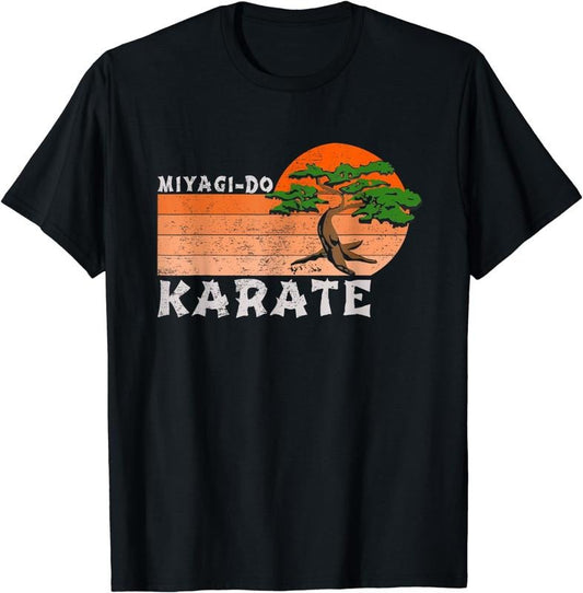[100% Cotton]Miyagi-Do Karate Funny Vintage Karate Bonsai Tree T-Shirt T-Shirt