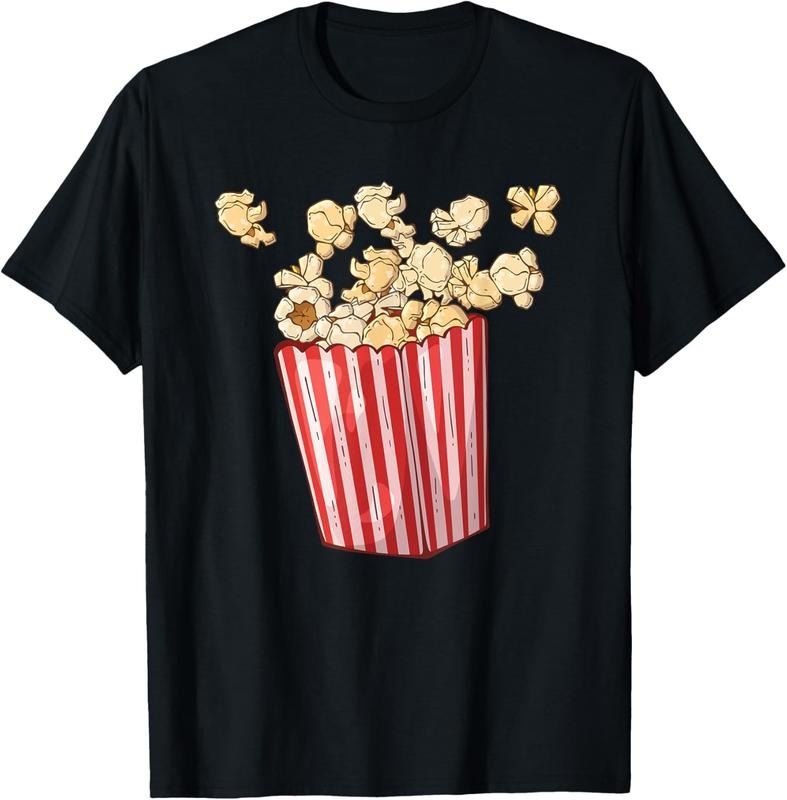100% Cotton Movie Night Outfit for Popcorn Lovers T-Shirt