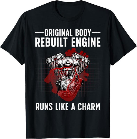 100% Cotton Open Heart Surgery Art Men Women After Transplant Recovery T-Shirt