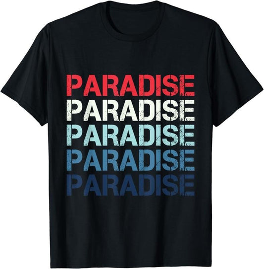 [100% Cotton]Paradise Name - Vintage Retro Paradise Name T-Shirt