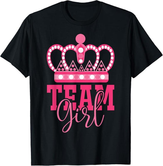 100% Cotton Pink Team Girl Team Boy Gender Reveal Party Matching Family T-Shirt