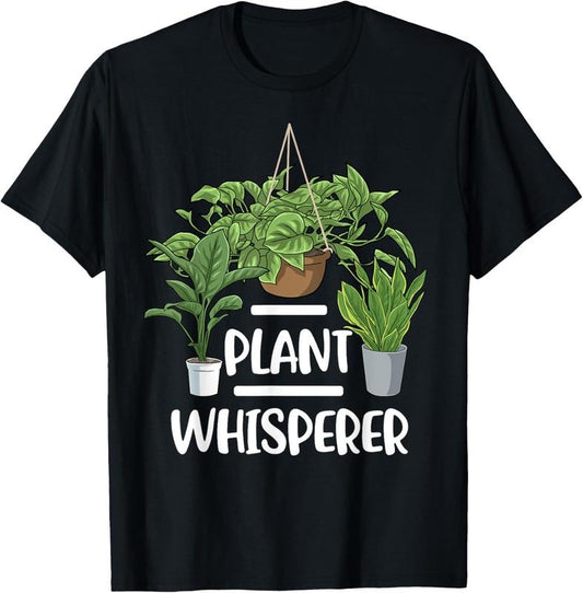 100% Cotton Plant Whisperer T Shirts Gardening Gifts Gardener Florist T-Shirt