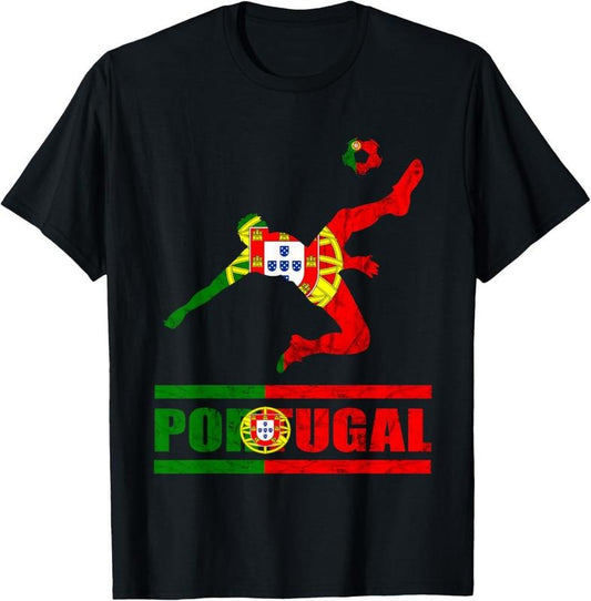 100% Cotton Portuguese Flag Portugal Soccer Portuguese Pride Portugal T-Shirt