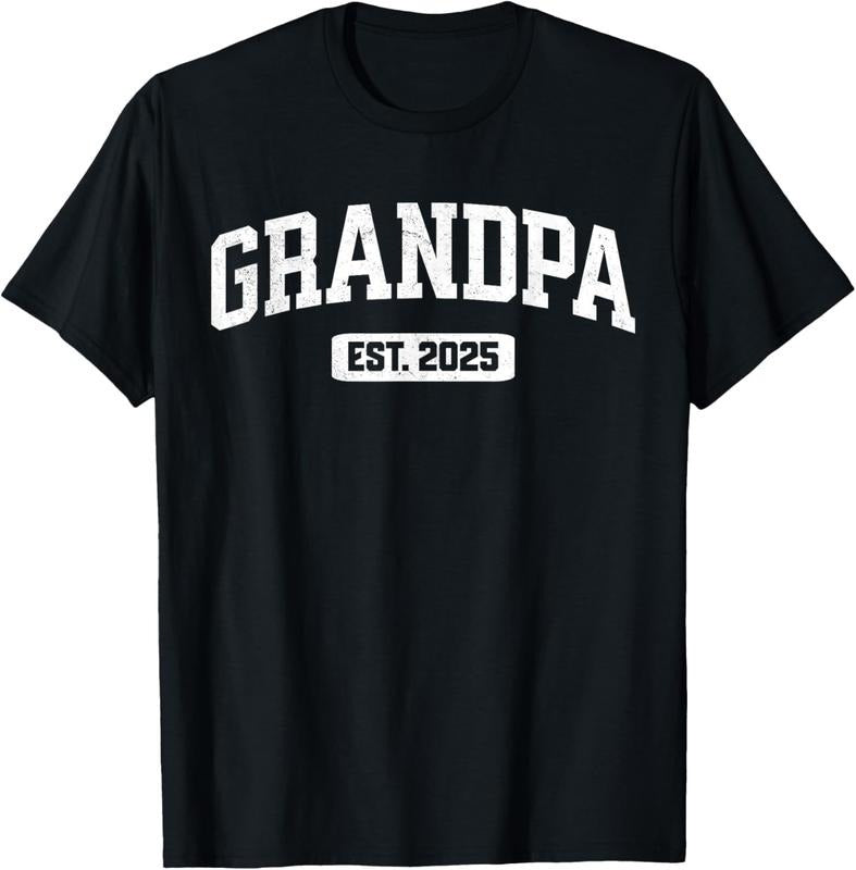 100% Cotton Promoted to Grandpa 2025 Grandfather Pregnancy Announcement T-Shirt