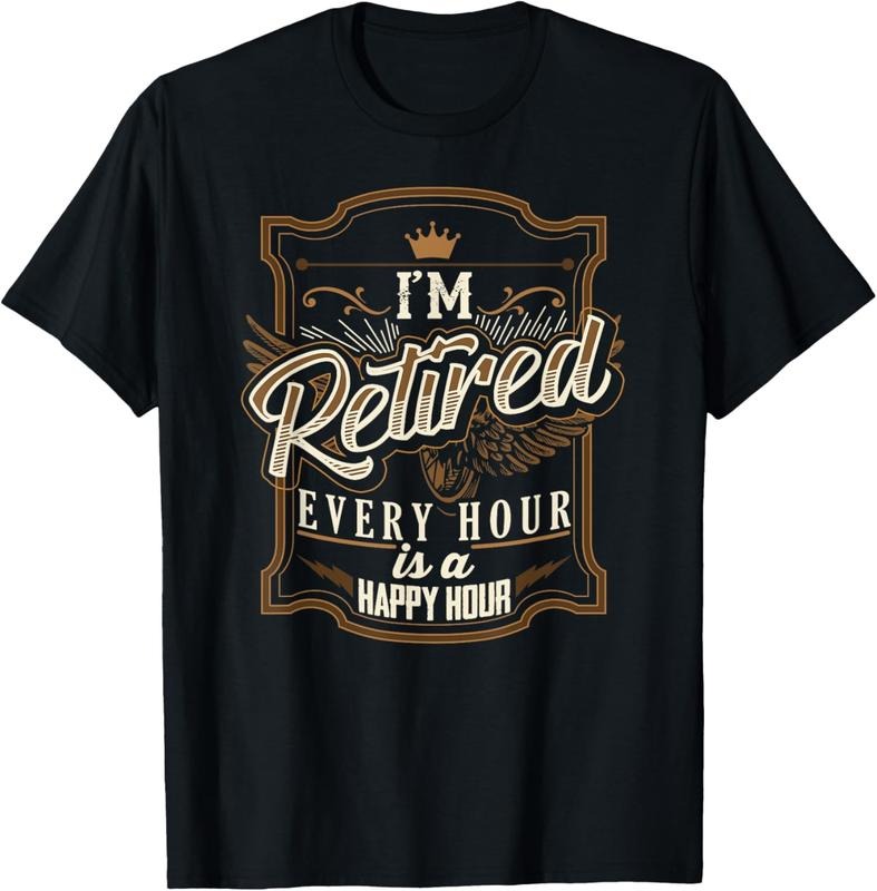 100% Cotton Retirement Gifts for Men Funny I'm Retired T-Shirt