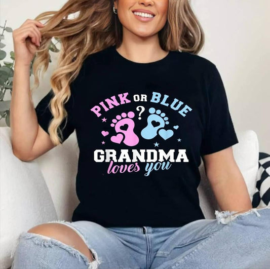 [100% Cotton Shirt] Gender reveal grandma Unisex T-Shirt