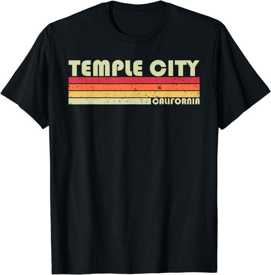 [100% Cotton]TEMPLE CITY CA CALIFORNIA Funny City Home Roots Gift Retro T-Shirt