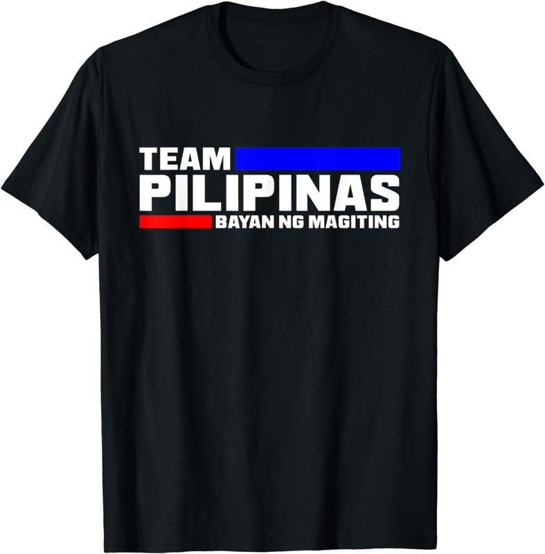 [100% Cotton]Team Pilipinas Bayan Ng Magiting Philippine Filipino Patriot Breathable casual T-shirt