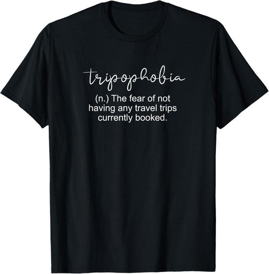 100% Cotton Tripophobia Definition Wanderlust Digital Nomad World Travel T-Shirt