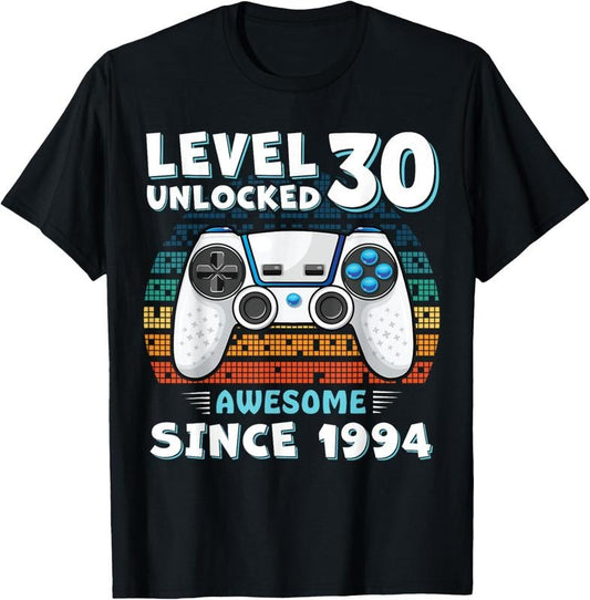 100% Cotton Turning 30 Birthday Decorations Men 30th BDay 1994 Birthday T-Shirt