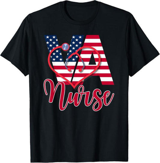 100% Cotton VA Nurse T Shirt Women Men | VA Nurse Shirts for Women Men T-Shirt