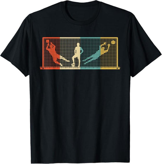 100% Cotton Vintage Goal Keeper T-Shirt Soccer Goalie Gift T-Shirt