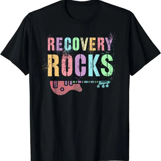 [100% Cotton]Vintage RECOVERY ROCKS Clean NA Journey Squad Red Ribbon T-Shirt