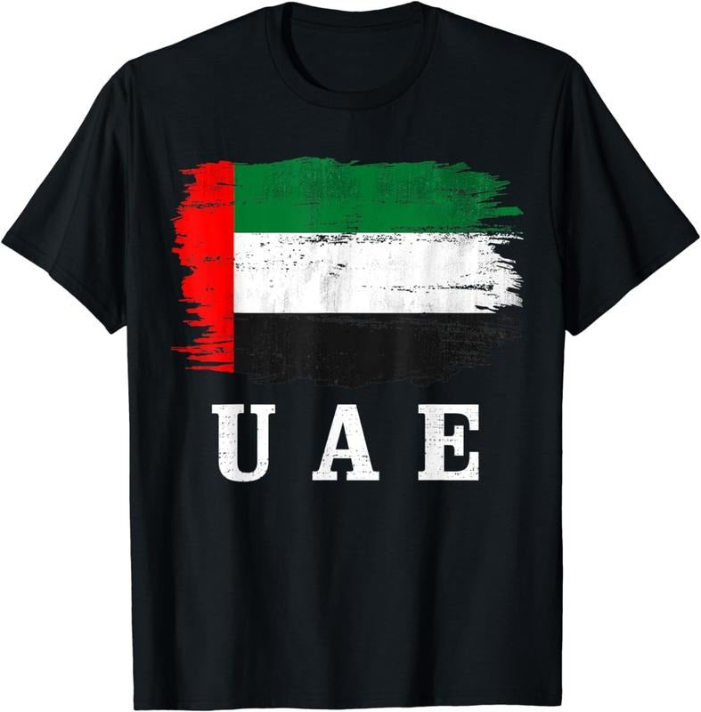 [100% Cotton]Vintage United Arab Emirates Flag For UAE Gift T-Shirt