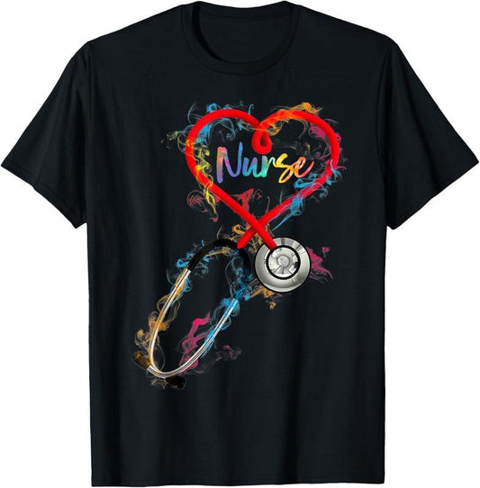 100% Cotton Watercol Nurse Life Nursing Nurse Week 2024 T-Shirt