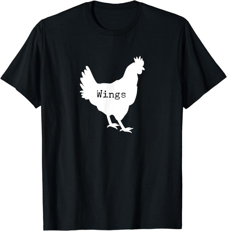 [100% Cotton]Wingin' It: Cluckin' Funny Chicken Wing Lover Graphic T-Shirt