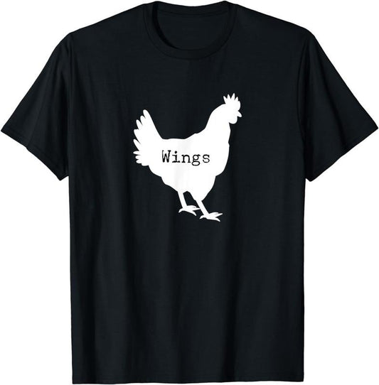 [100% Cotton]Wingin' It: Cluckin' Funny Chicken Wing Lover Graphic T-Shirt