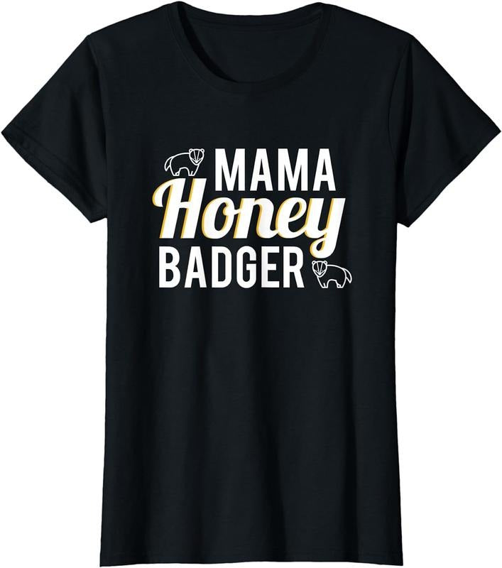 [100% Cotton]Womens Womens Vintage Mama Honey Badger Shirt T-Shirt