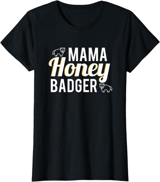 [100% Cotton]Womens Womens Vintage Mama Honey Badger Shirt T-Shirt