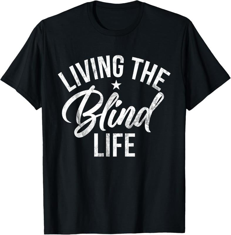 [100% Cotton]World Braille Day Living The Blind Life Blindness Warrior T-Shirt Hoodie, Sweatshirt | WearSparks.com