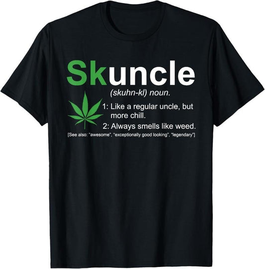 100% Cotton pot cannabis marijuana uncle T-Shirt