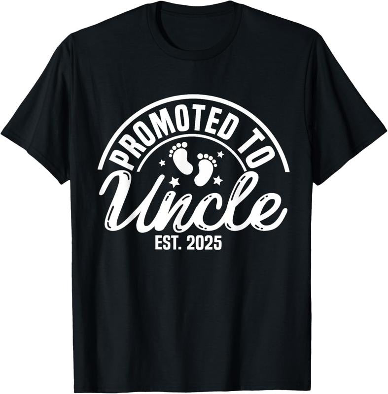 100% Cotton promoted to Uncle 2025 Soon To Be Uncle  Announcement T-Shirt