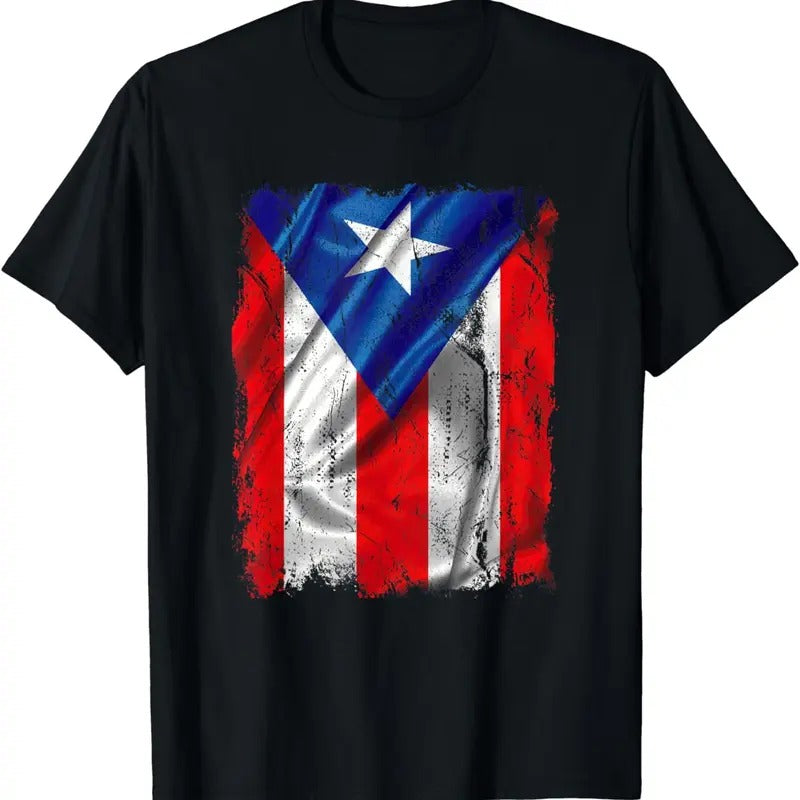 [100% Cotton]vintage Puerto Rico flag for men, women, kids and family T-Shirt