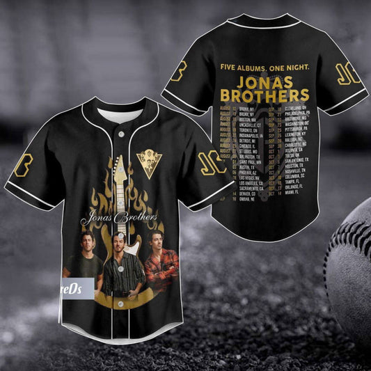 Jonas Brothers 2023 Baseball Jersey & Tour Shirt: Pop Rock Band Merch & Concert Gift - Aopprinter