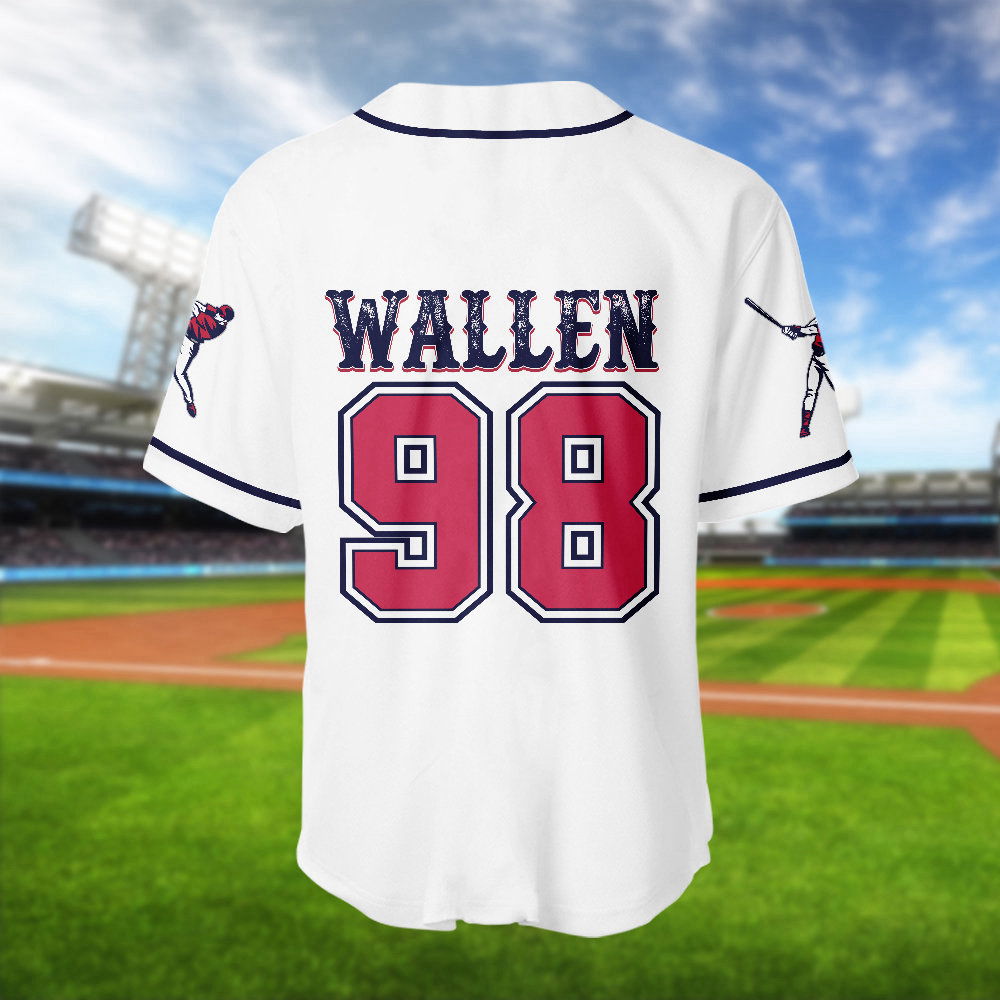 Braves 98 Baseball Jersey Morgan Wallen Shirt Country Music Tee - Aopprinter Hoodie, Sweatshirt | WearSparks.com (Image 3)