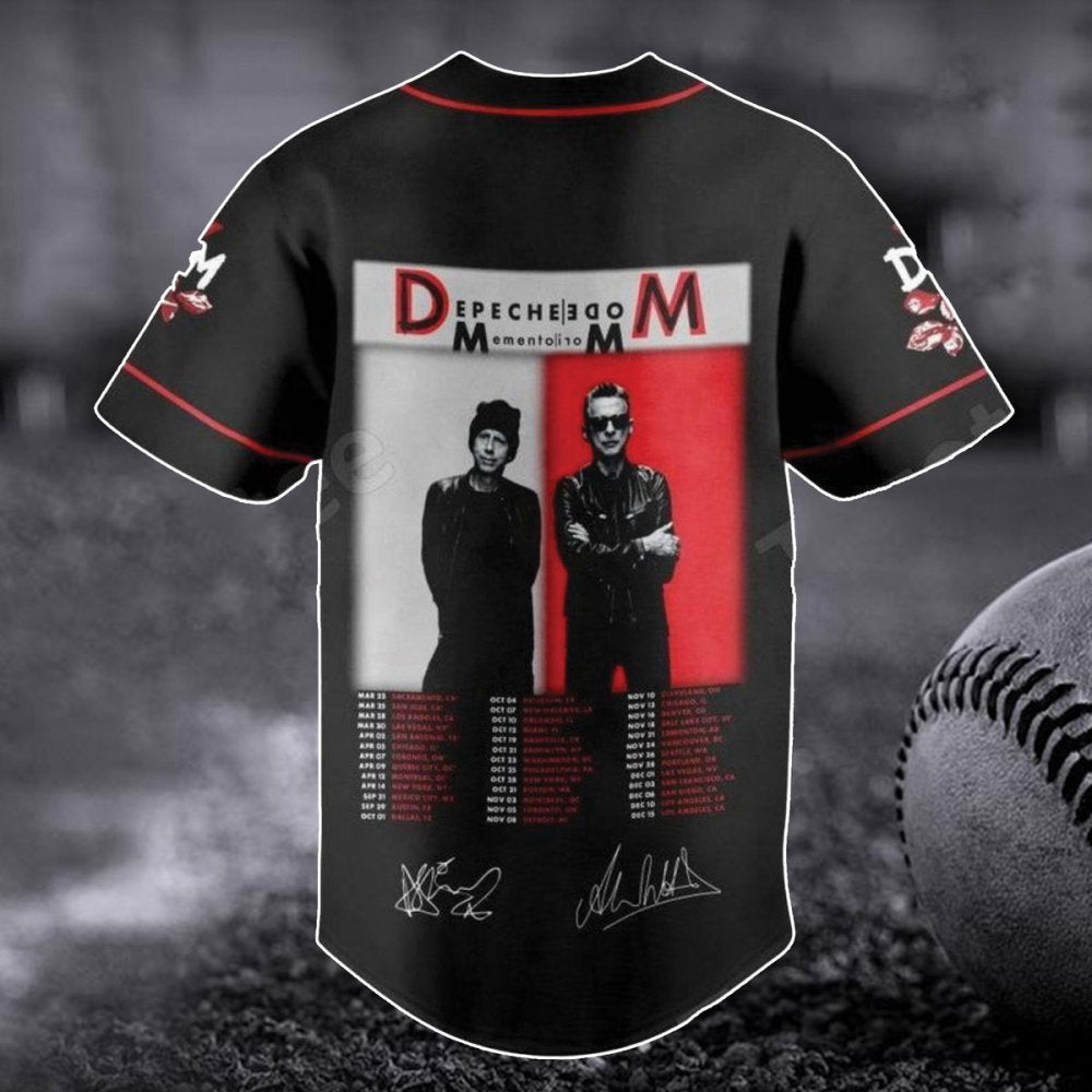 Depeche Mode Baseball Jersey: Official Tour Shirt & Merch – Rock Band Fan Gift