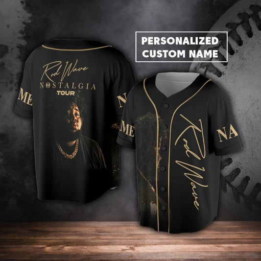 Customized Rod Wave Nostalgia Tour Baseball Jersey: Rod Wave & Friends Shirt Beautiful Mind Tour - Aopprinter