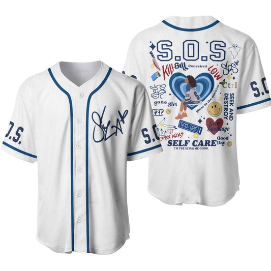 Sza SOS New Album Baseball Jersey Good Day Shirt 2023 Tour Concert Merch - Aopprinter