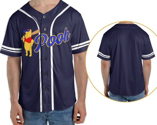 Winnie The Pooh Pooh Bear Piglet Tigger Eeyore Baseball Jersey Shirt, Disney Team Matching Sport Outfits, Disney World Disneyland Trip Gift - Bafud